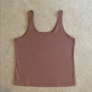 Pink Cropped Tank Top